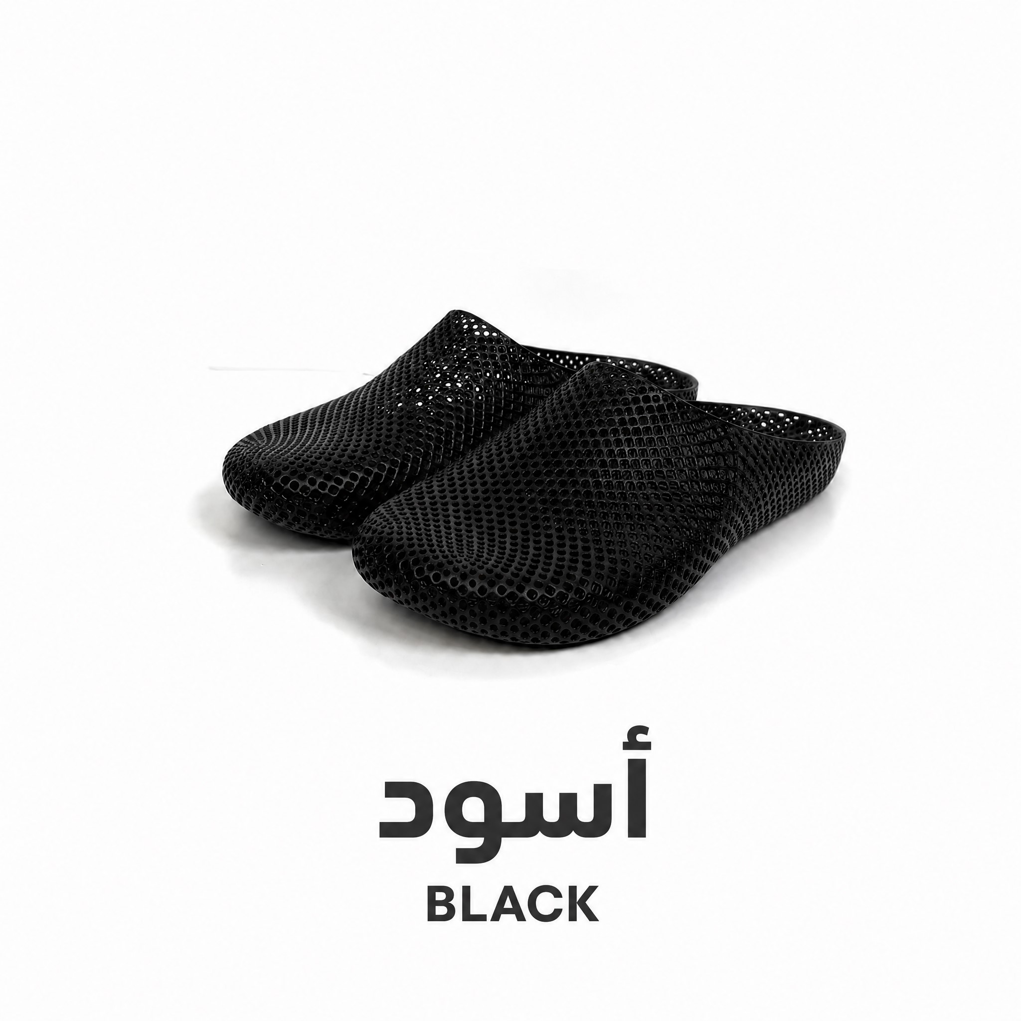3D 镂空拖鞋 Black 整体外观